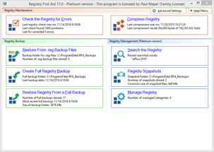 Registry First Aid Screenshot